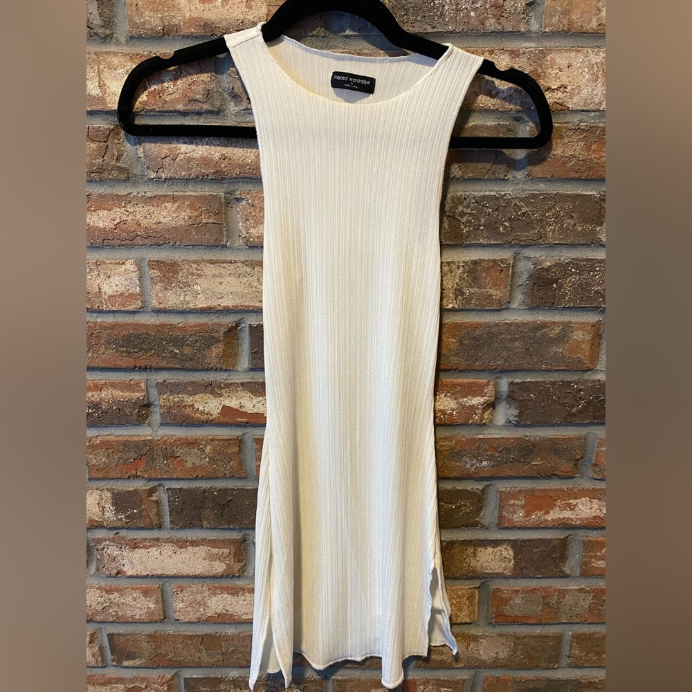 Naked wardrobe long tank somewhat sheer size xs